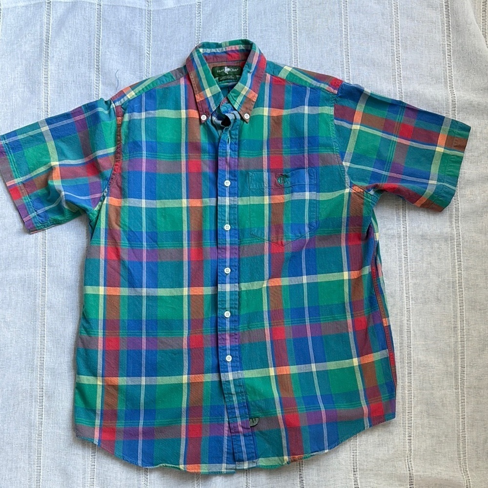 Hunt Club vintage Y2k Men's Multicolor Check Plaid Shirt